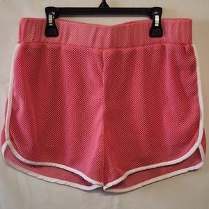 Pink Mesh Short Shorts